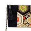 Kimono Sacoche Chain Shoulder Bag Blue Flower Night