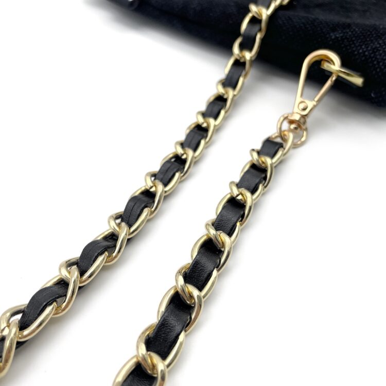 Kimono Sacoche Chain Shoulder Bag Blue Flower Night