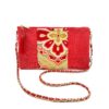 Kimono Sacoche Chain Shoulder Bag Red Blossom