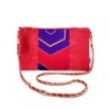 Kimono Sacoche Chain Shoulder Bag Red Crimson And Violet