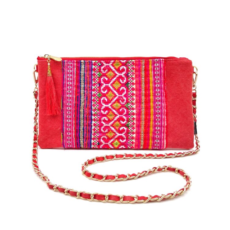 モン族 レッドハート サコッシュ ショルダー