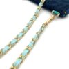 Indian Sacoche Chain Shoulder Bag Blue Turquoise Summer