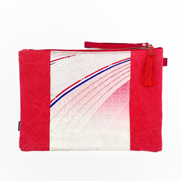 13″ Laptop Sleeve Kimono Red Ombre Pink