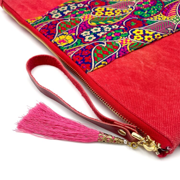 13″ Laptop Sleeve Indian Red Flora