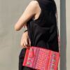 Sacoche Shoulder Bag Hmong Rosy Red Heart