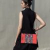 Sacoche Chain Shoulder Bag Indian red Flora