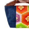 Canvas Obi Leather Tote Bag Summer Flower