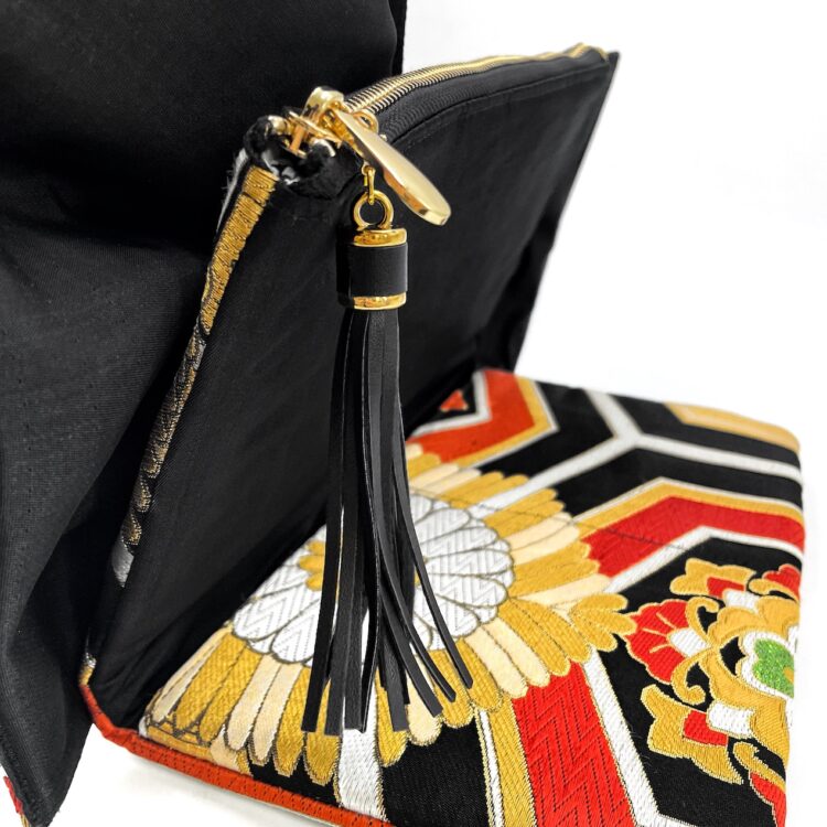 Kimono Ribbon Clutch Bag Royal Labyrinth
