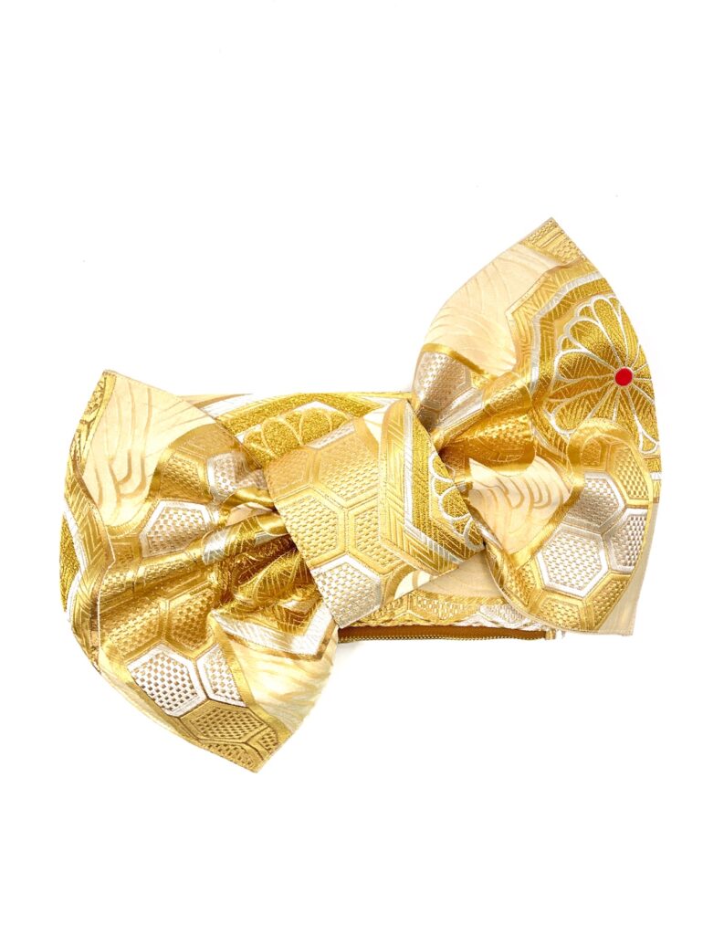 Kimono Ribbon Clutch Bag Morning Gold