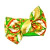 Kimono Ribbon Clutch Bag Flower Green