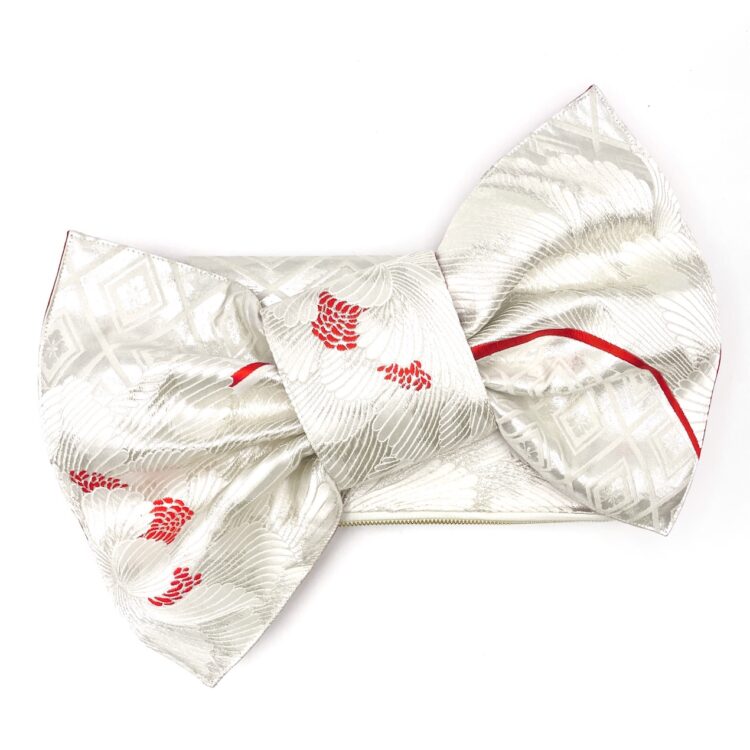 Kimono Ribbon Clutch Bag Flower Storm