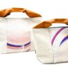 Canvas Obi Leather Tote Bag Ombre Skies