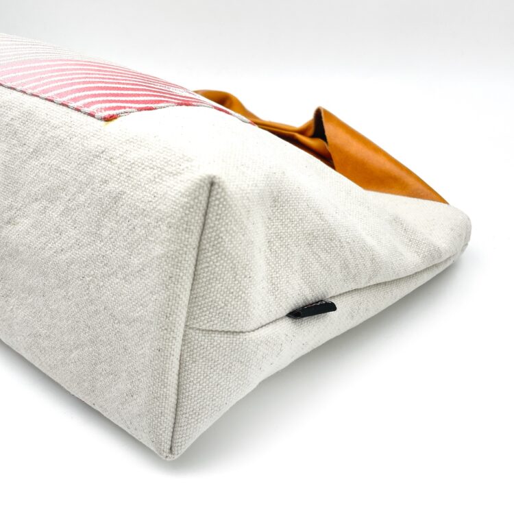 Canvas Obi Leather Tote Bag Ombre Skies