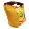 着物帯 オレンジ サニー ハニカム レザーハンドル トート ラージサイズ