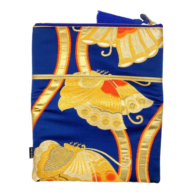 Canvas Obi Clutch Bag Purple Mort Bleu