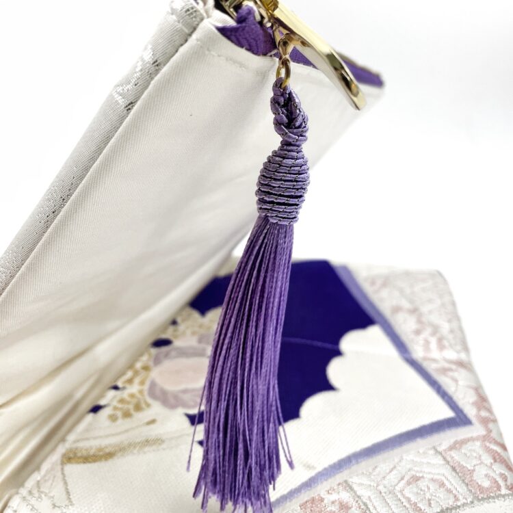 Canvas Obi Clutch Bag Indigo Sky