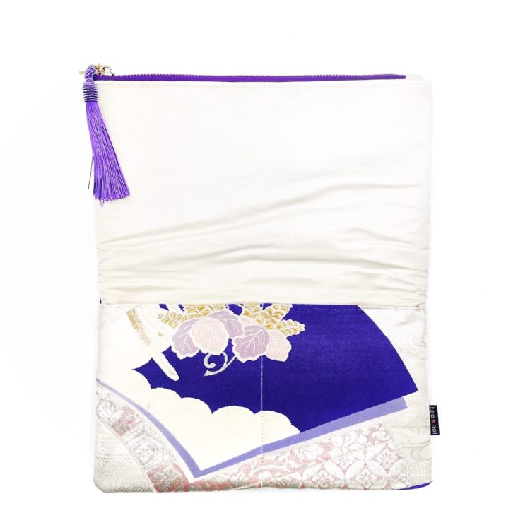 Canvas Obi Clutch Bag Indigo Sky