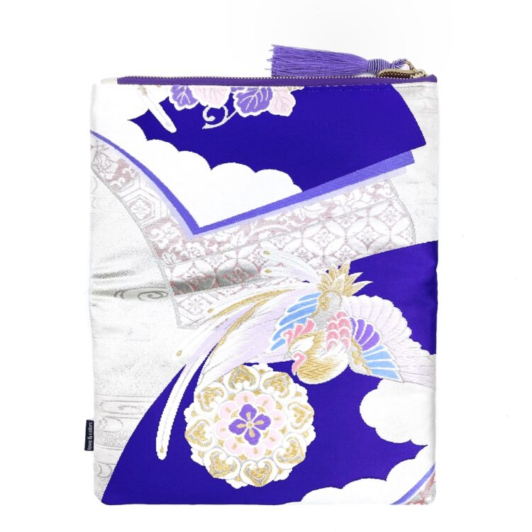 Canvas Obi Clutch Bag Indigo Sky