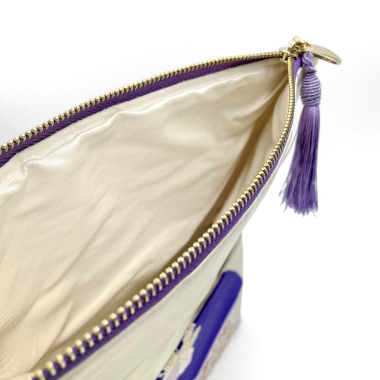 Canvas Obi Clutch Bag Indigo Sky