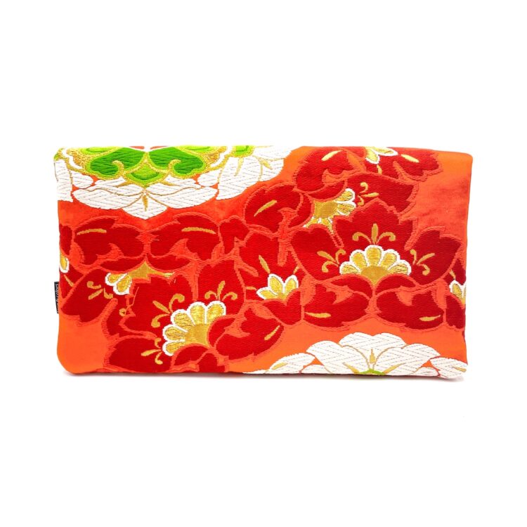 Canvas Obi Clutch Bag Fire Amaryllis