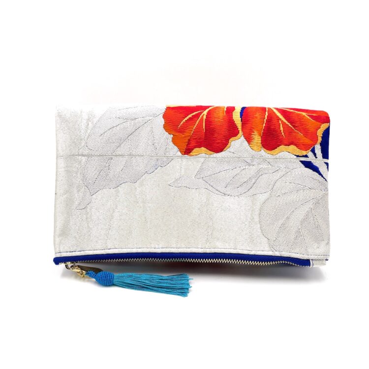 Canvas Obi Clutch Bag Habicus Flower