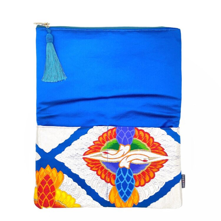 Canvas Obi Clutch Bag Heron Paradise