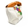 Canvas bag with white flowers