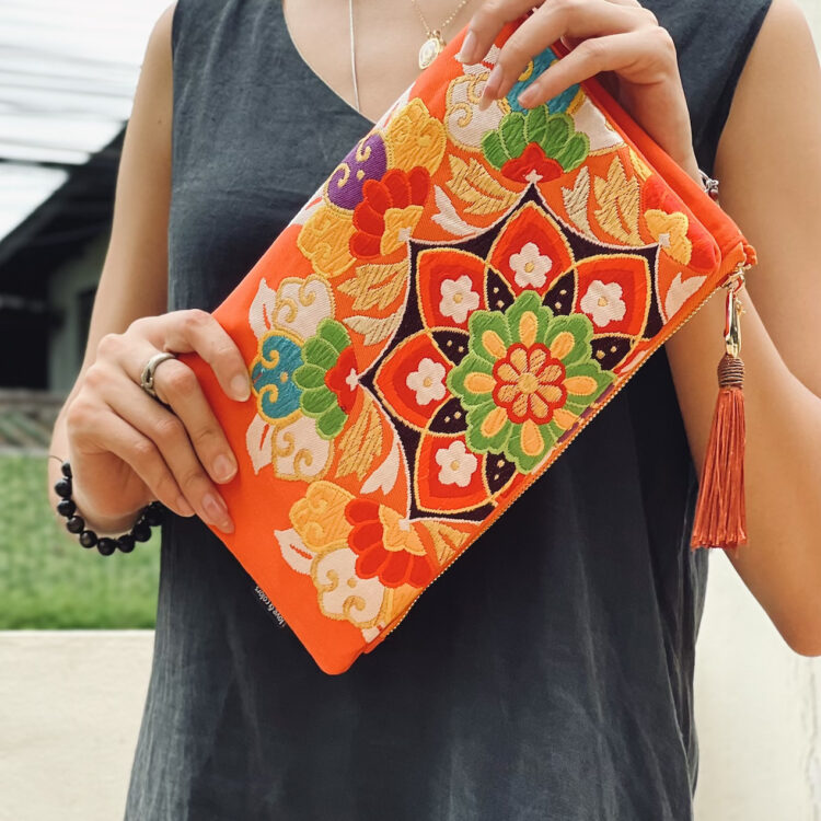 Canvas Obi Clutch Bag Midday Sun