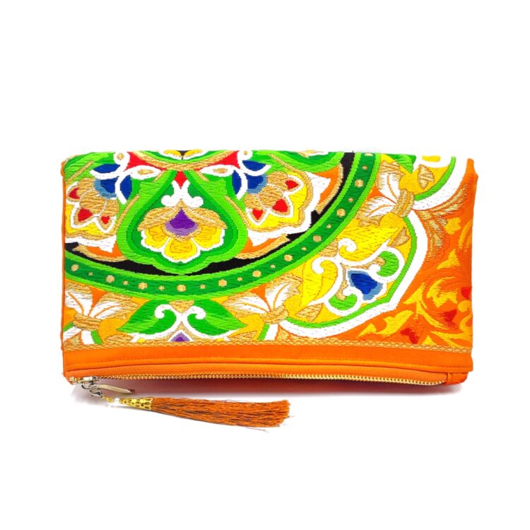 Kimono Clutch Bag Orange Mandella