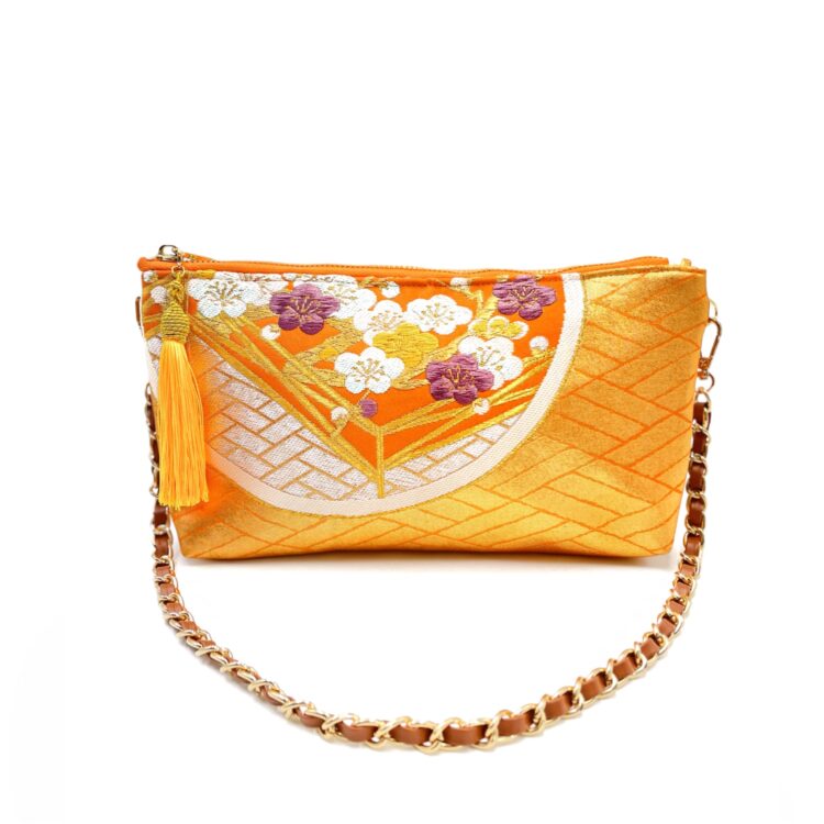 Kimono Short Chain Shoulder Bag Golden Sakura
