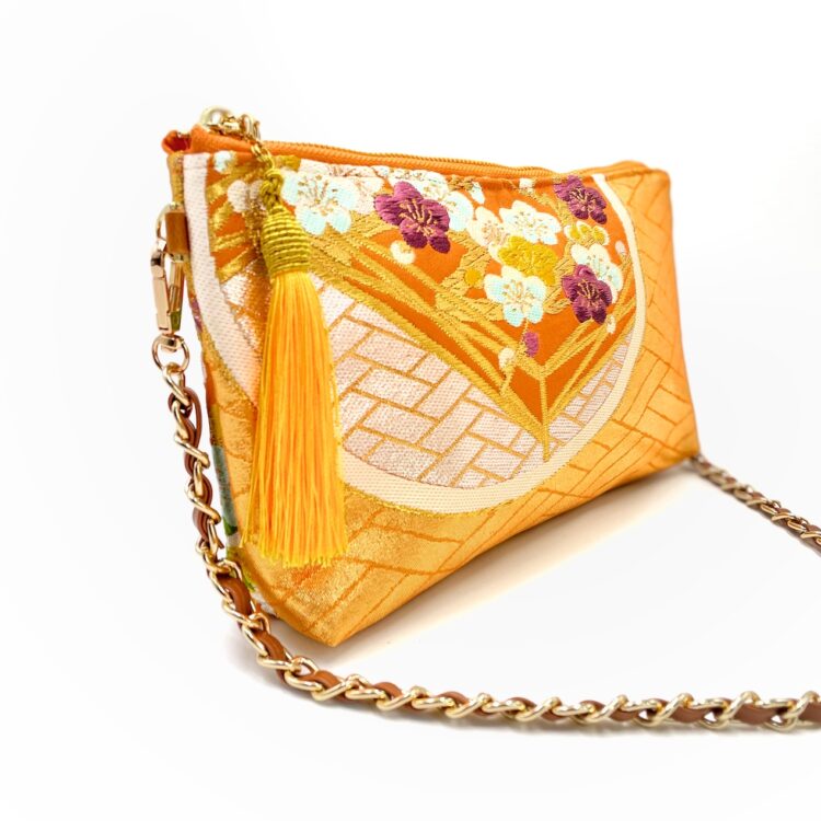 Kimono Short Chain Shoulder Bag Golden Sakura