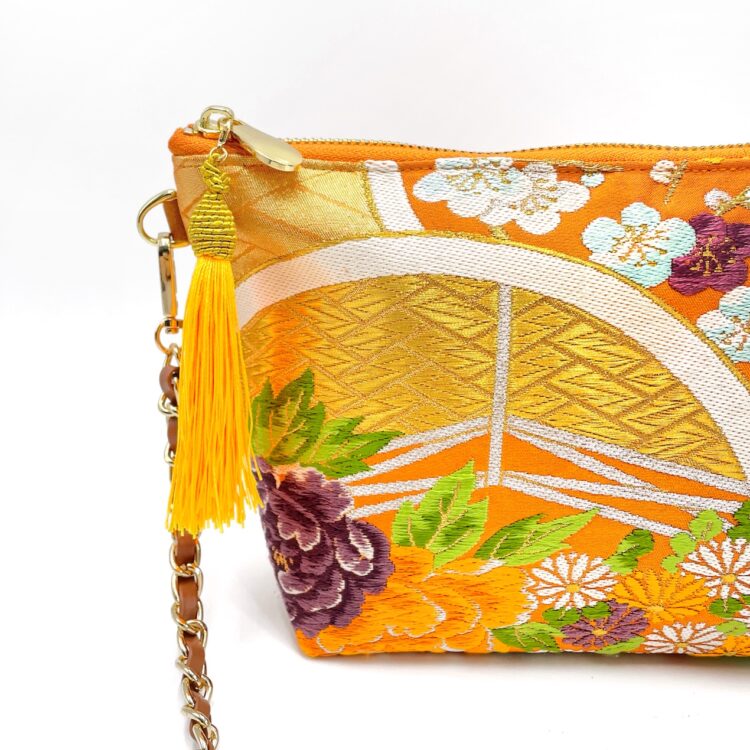 Kimono Shoulder Pouch Golden Sakura