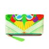 Kimono Clutch Bag Twin Birds Green