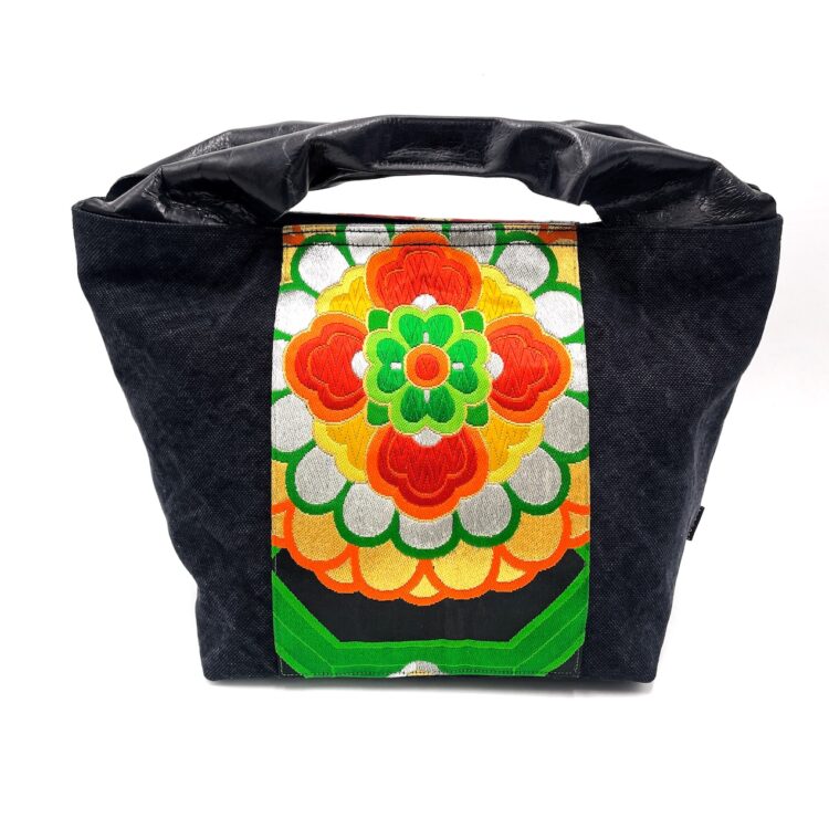 大きなキャンバス オビ レザー トート 秋の祭典