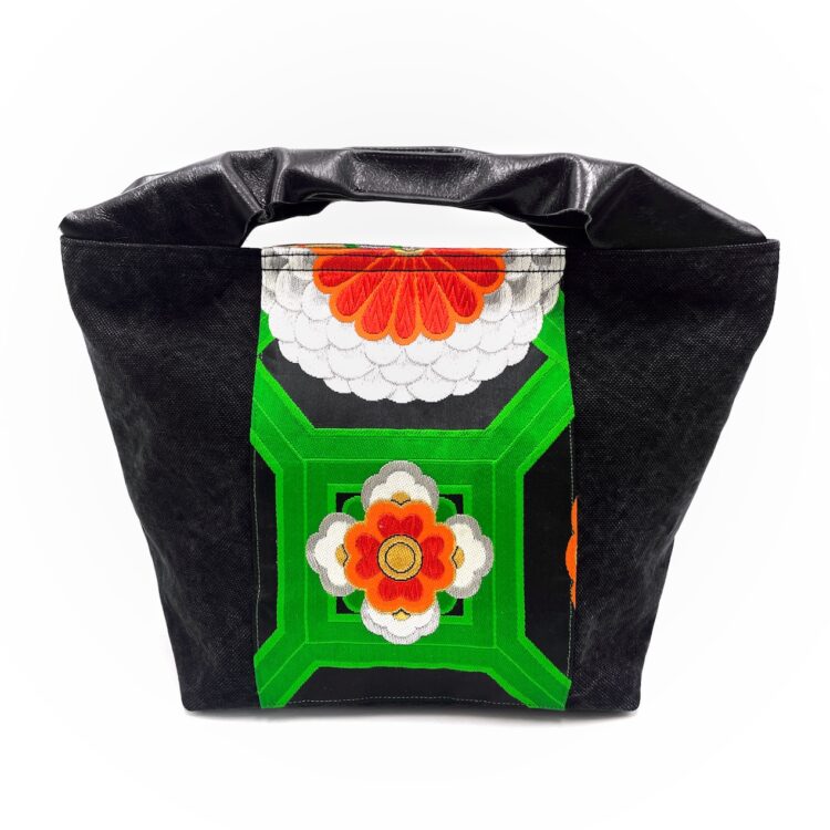 大きなキャンバス オビ レザー トート 秋の祭典