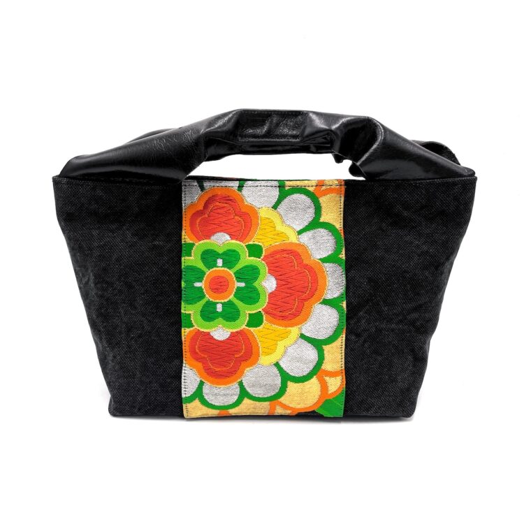 大きなキャンバス オビ レザー トート 秋の祭典