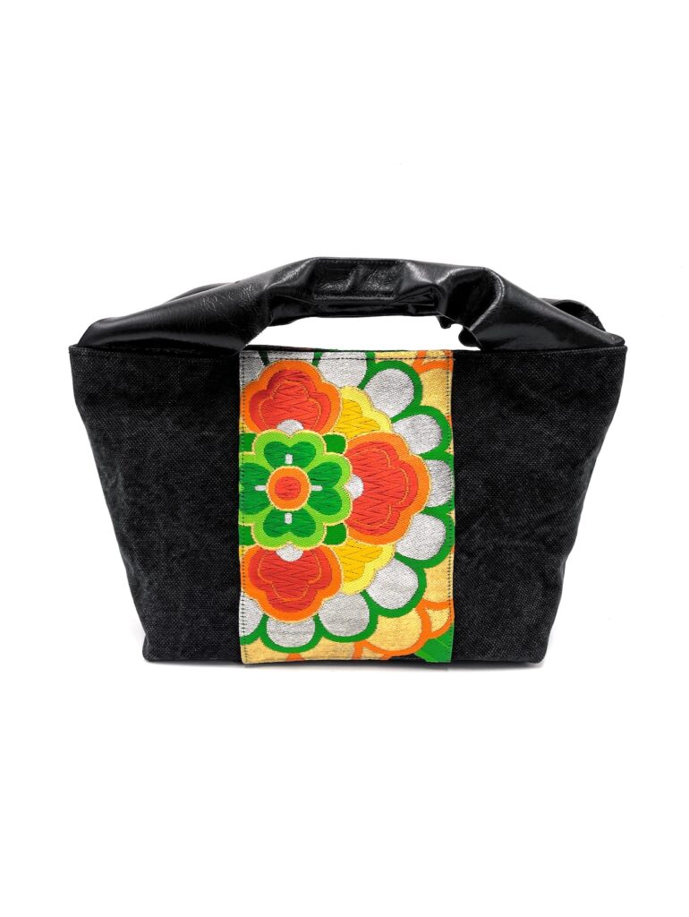 Canvas Obi Leather Tote Autumn Extravaganza
