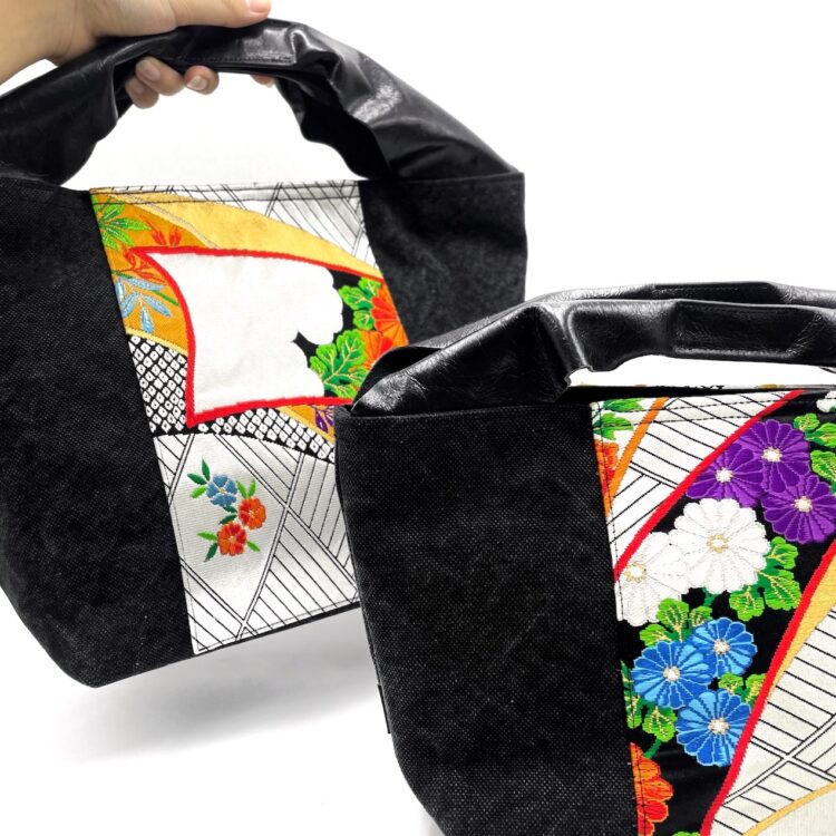 กระเป๋าถือผ้าใบขนาดใหญ่หนัง Obi Heritage