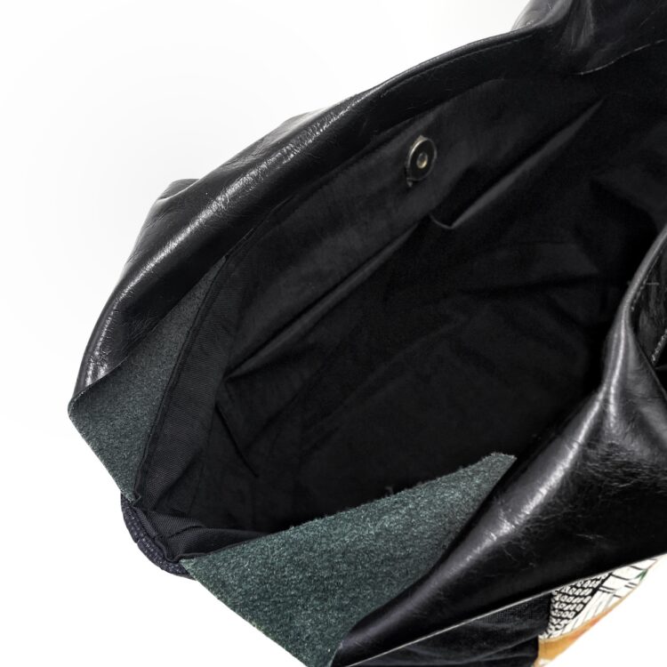 กระเป๋าถือผ้าใบขนาดใหญ่หนัง Obi Heritage