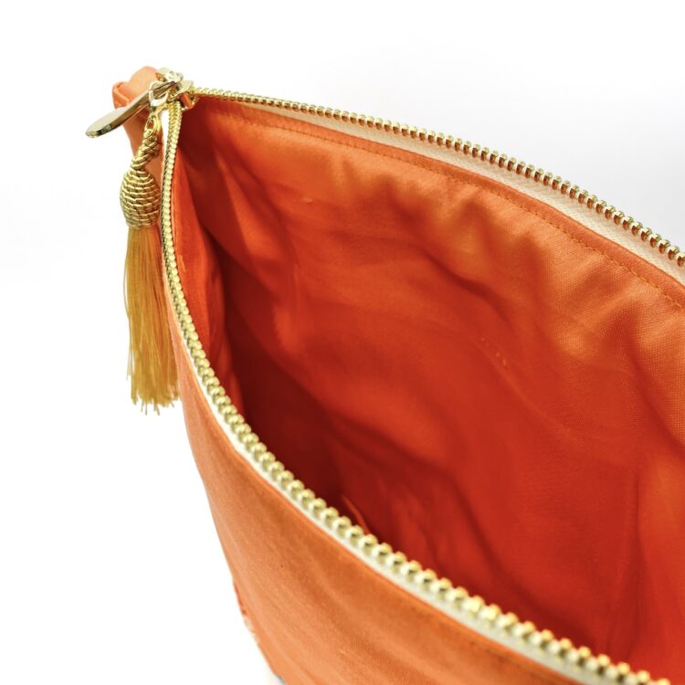 着物クラッチバッグ 鶴鳥