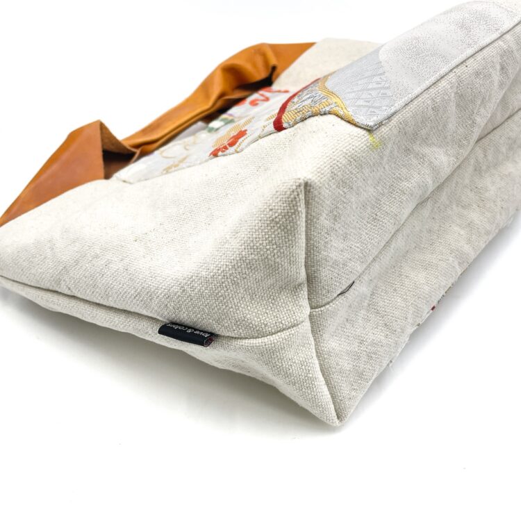 Canvas Obi Leather Tote Caramel Bliss