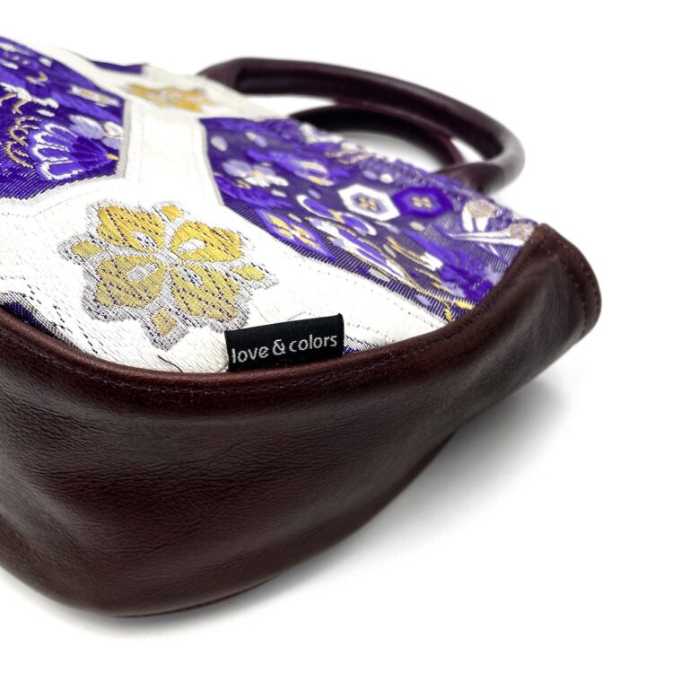 Kimono Round Handbag Purple Night