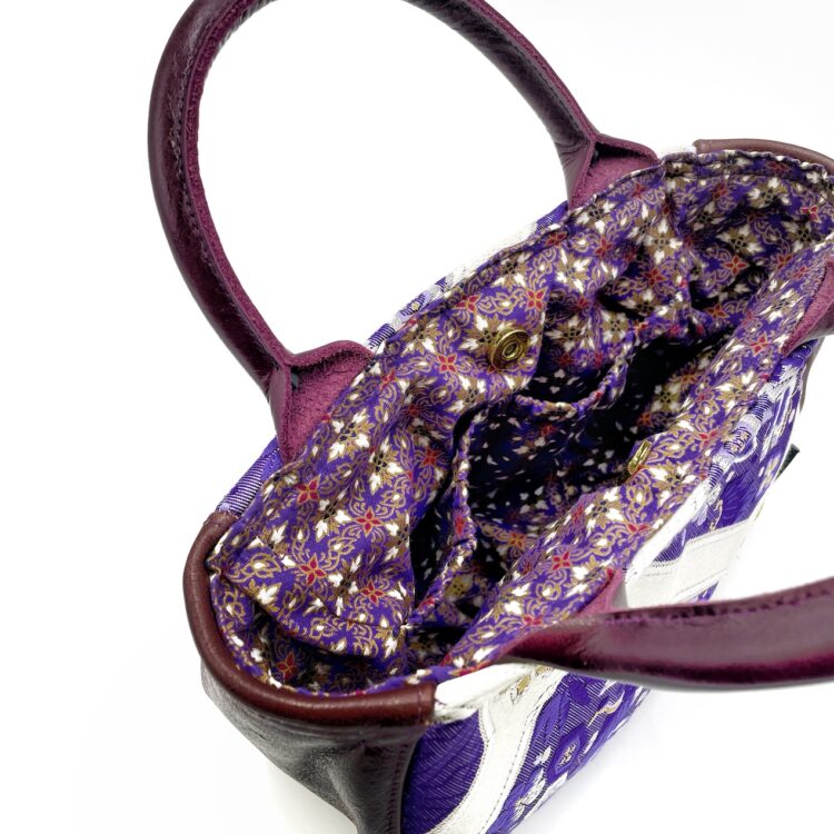 Kimono Round Handbag Purple Night