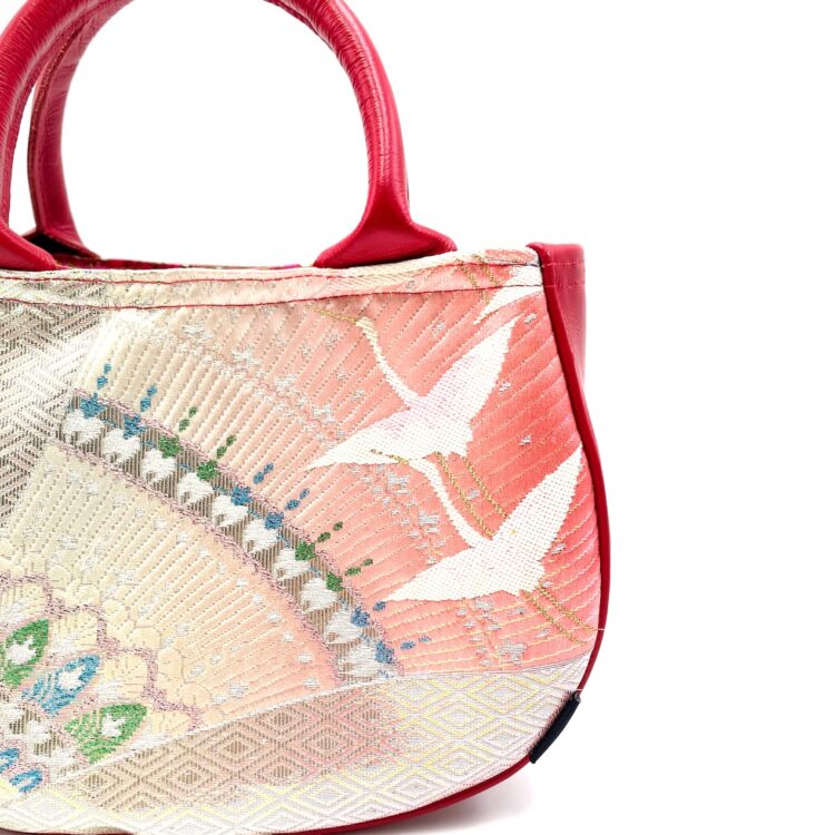 着物ラウンドハンドバッグ スウィートスワン