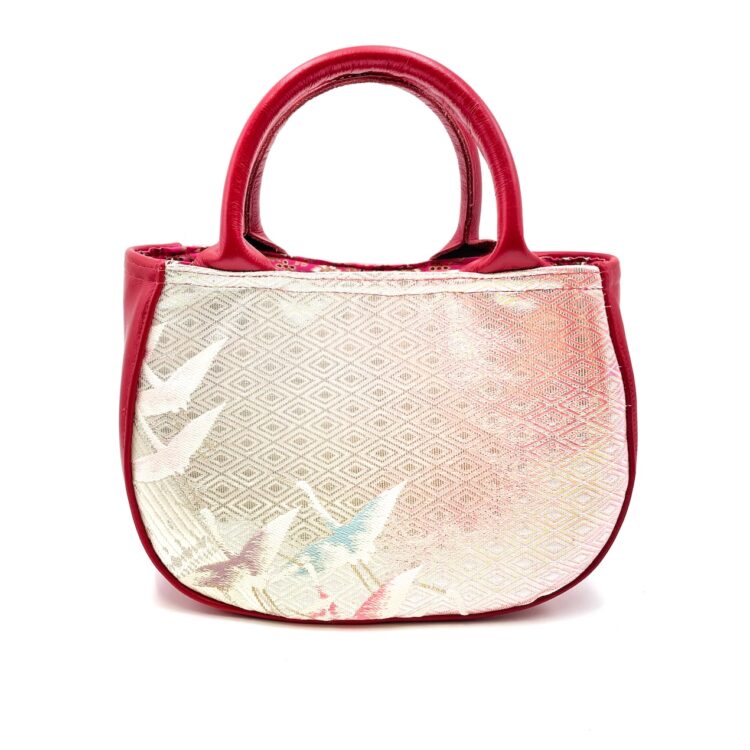 着物ラウンドハンドバッグ スウィートスワン