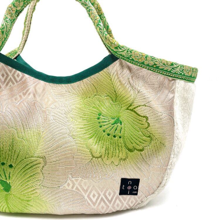 กระเป๋าโท้ตเล็กกิโมโนสไตล์โบฮีเมียน เจด ฟลอรา