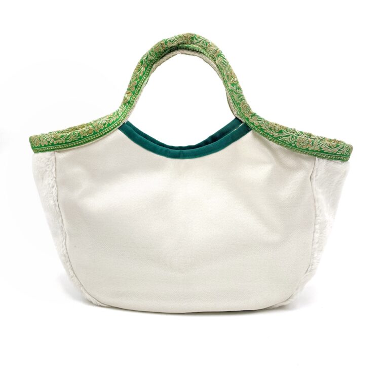 กระเป๋าโท้ตเล็กกิโมโนสไตล์โบฮีเมียน เจด ฟลอรา