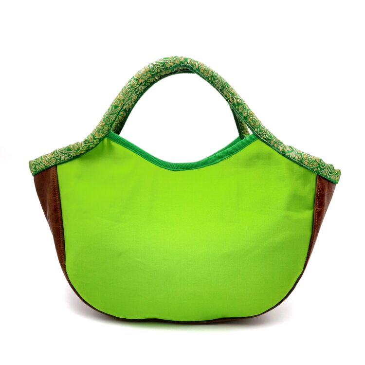 Boho Kimono Small Tote Green Swirl