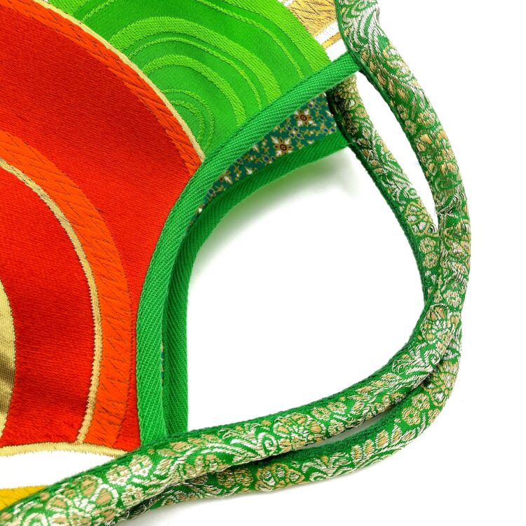 Boho Kimono Small Tote Green Swirl