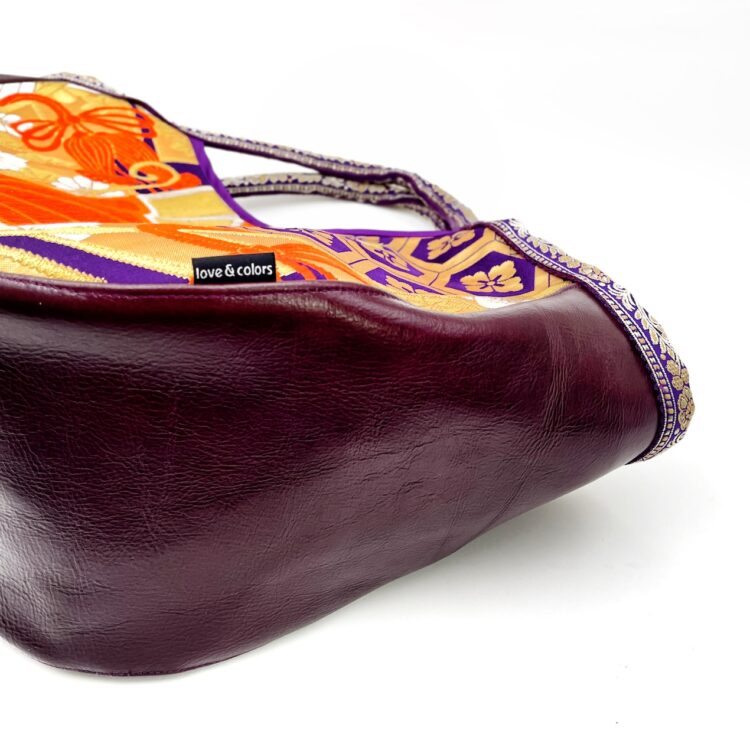 กระเป๋าโท้ตกิโมโนสไตล์โบฮีเมียนใบใหญ่ สีแดงเข้ม